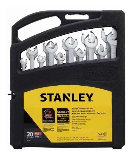 Juego de Llaves Mixtas mm y pulg. 20 Pcs -STANLEY-