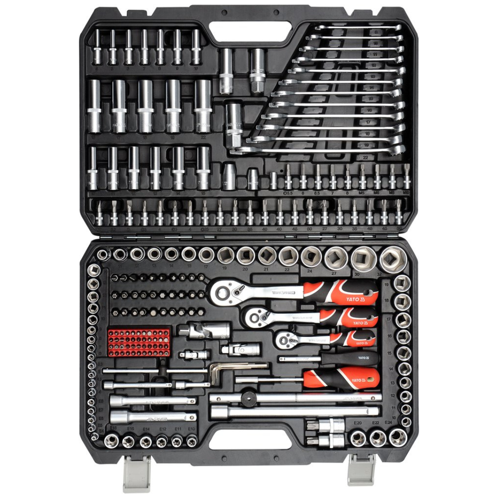 Caja de Herramientas 216 Pcs 1/4&quot; 3/8&quot; 1/2&quot; -YATO-