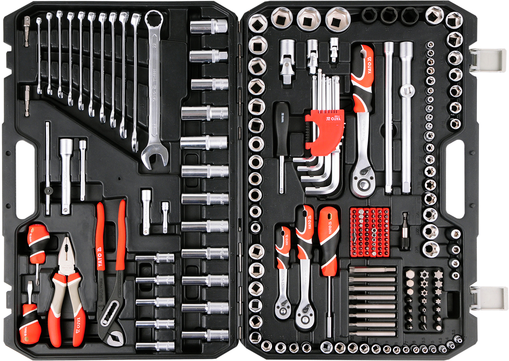 Caja de Herramientas 224 Pcs 1/4&quot;, 3/8&quot;, 1/2&quot;